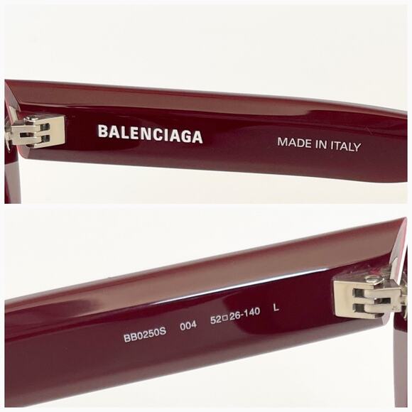 BALENCIAGA  Logo Embossed Round Cat Eye Frame Sunglasses NWOT - Picture 8 of 10